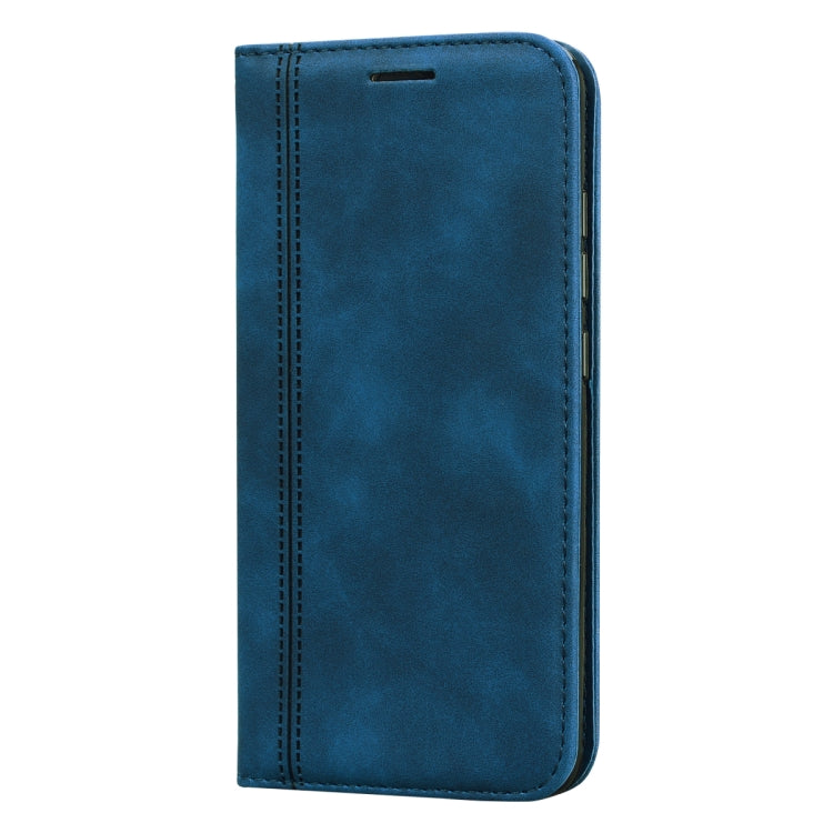 For Xiaomi Redmi 6A Frosted Business Magnetic Horizontal Flip PU Leather Case with Holder & Card Slot & Lanyard