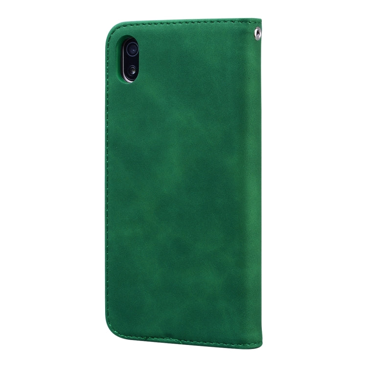 For Xiaomi Redmi 7A Frosted Business Magnetic Horizontal Flip PU Leather Case with Holder & Card Slot & Lanyard