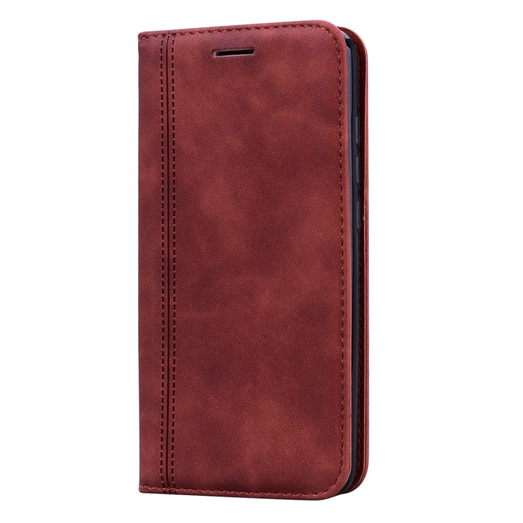 For Xiaomi Redmi 7A Frosted Business Magnetic Horizontal Flip PU Leather Case with Holder & Card Slot & Lanyard
