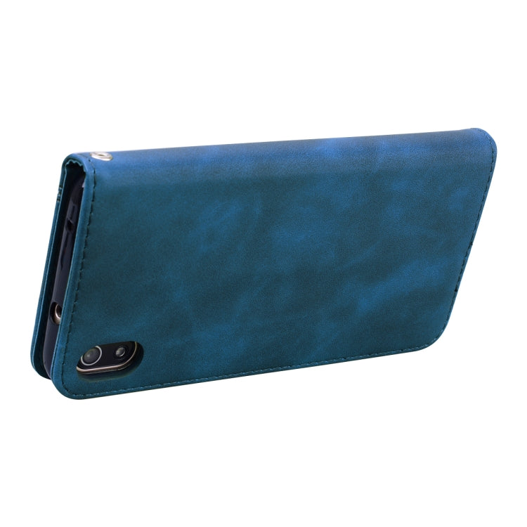 For Xiaomi Redmi 7A Frosted Business Magnetic Horizontal Flip PU Leather Case with Holder & Card Slot & Lanyard