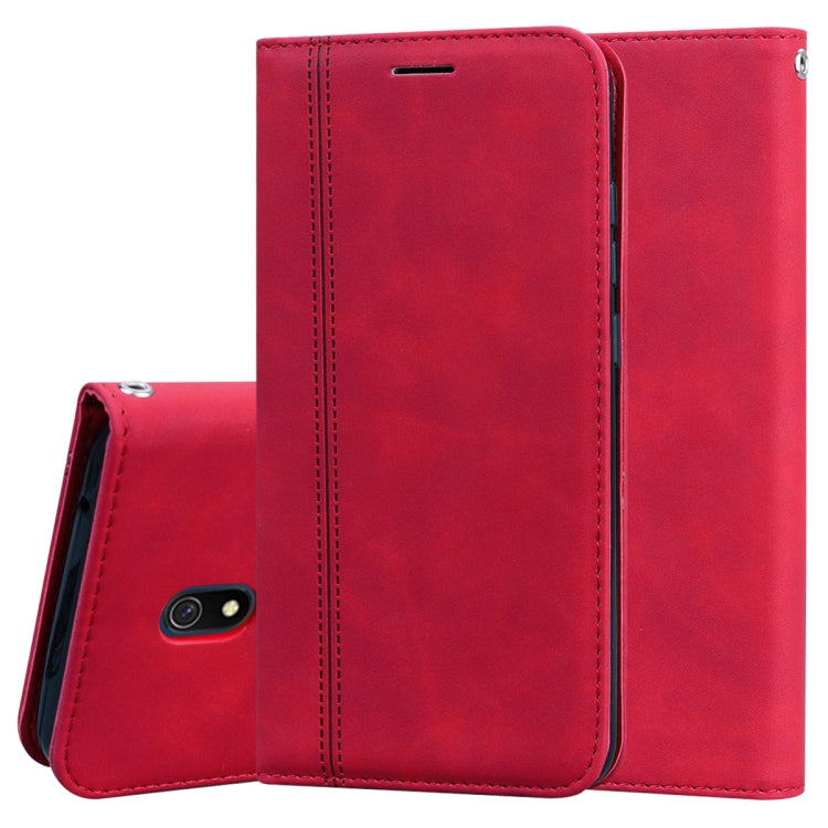For Xiaomi Redmi 8A Frosted Business Magnetic Horizontal Flip PU Leather Case with Holder & Card Slot & Lanyard