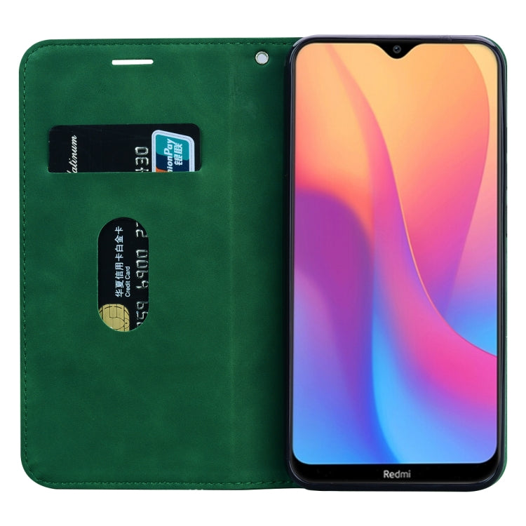 For Xiaomi Redmi 8A Frosted Business Magnetic Horizontal Flip PU Leather Case with Holder & Card Slot & Lanyard