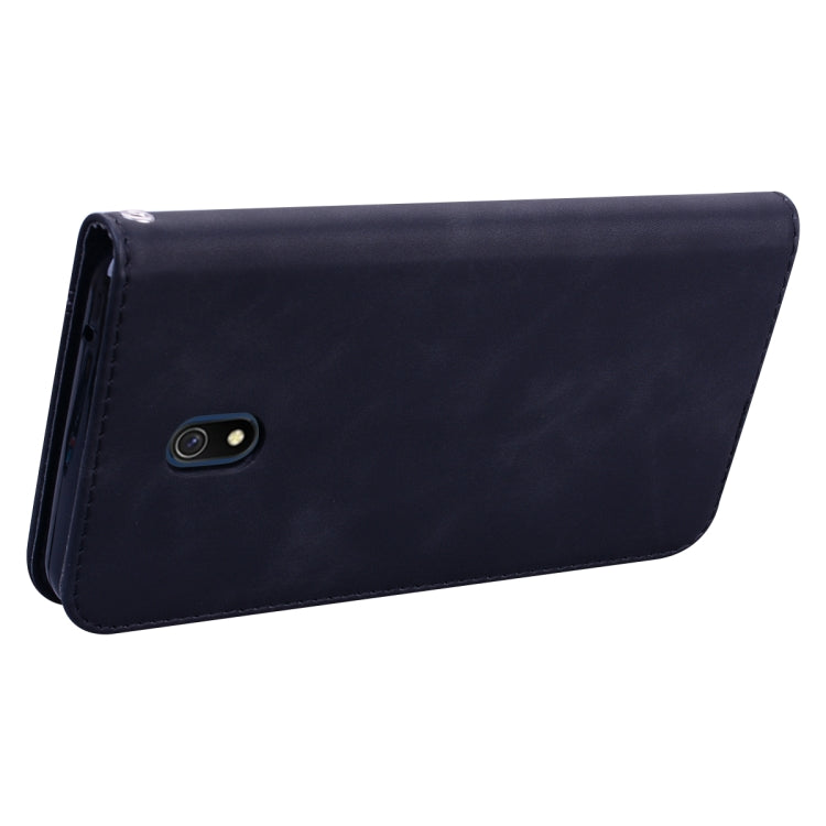 For Xiaomi Redmi 8A Frosted Business Magnetic Horizontal Flip PU Leather Case with Holder & Card Slot & Lanyard