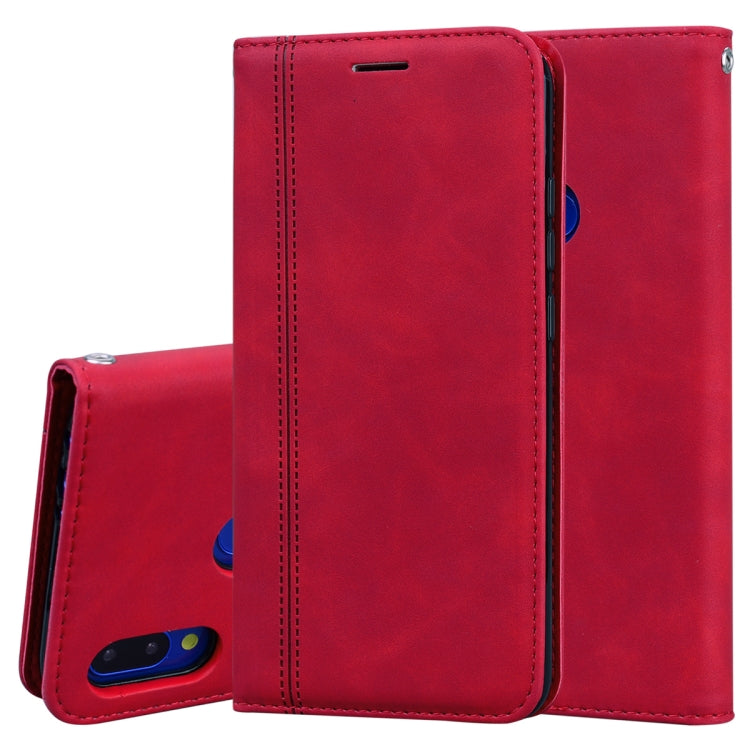 For Xiaomi Redmi Note 7 Frosted Business Magnetic Horizontal Flip PU Leather Case with Holder & Card Slot & Lanyard