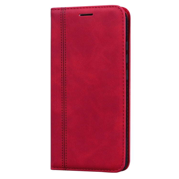 For Xiaomi Redmi Note 7 Frosted Business Magnetic Horizontal Flip PU Leather Case with Holder & Card Slot & Lanyard