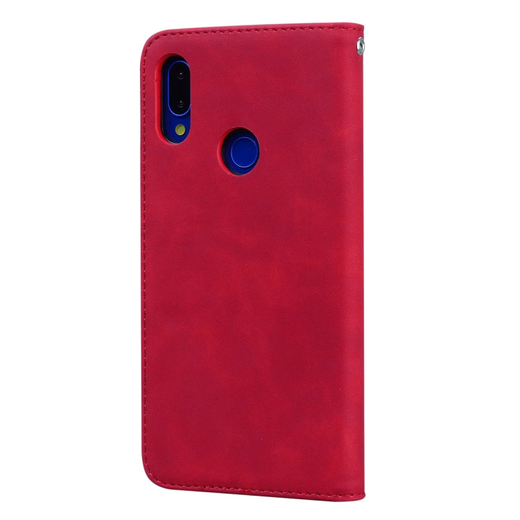 For Xiaomi Redmi Note 7 Frosted Business Magnetic Horizontal Flip PU Leather Case with Holder & Card Slot & Lanyard