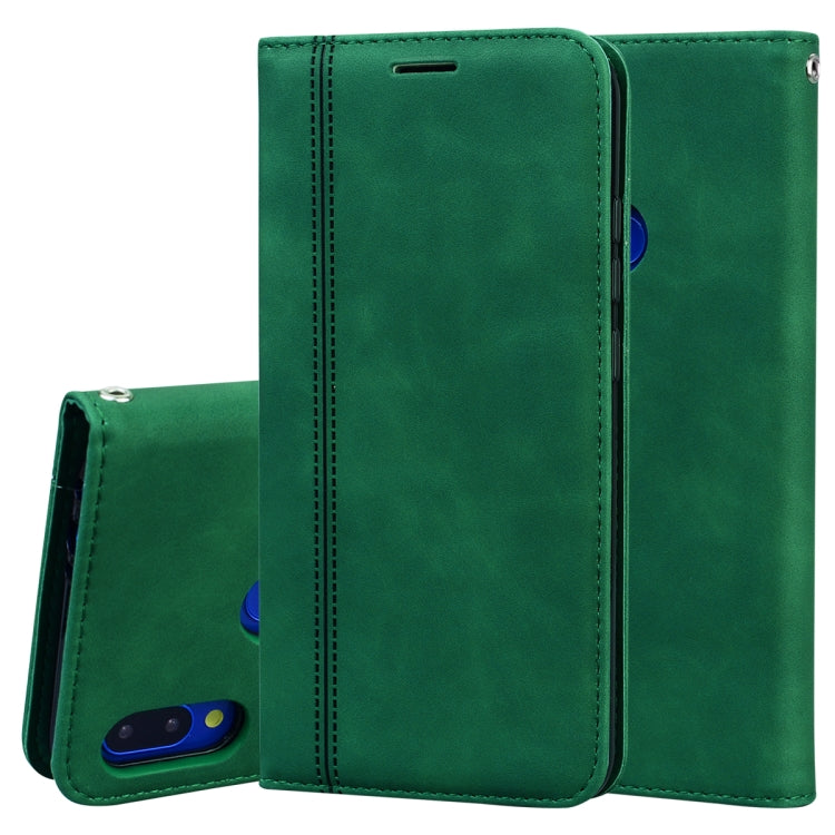 For Xiaomi Redmi Note 7 Frosted Business Magnetic Horizontal Flip PU Leather Case with Holder & Card Slot & Lanyard