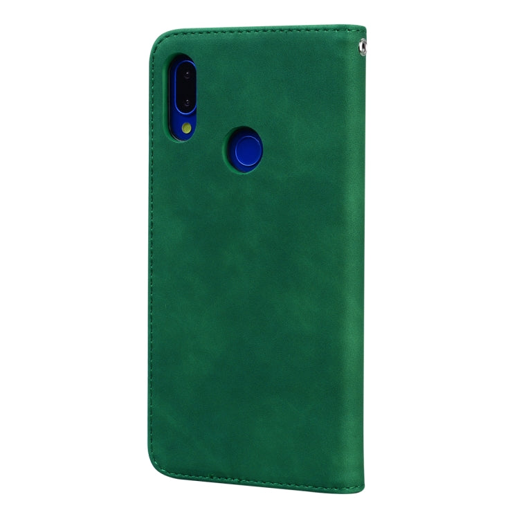 For Xiaomi Redmi Note 7 Frosted Business Magnetic Horizontal Flip PU Leather Case with Holder & Card Slot & Lanyard
