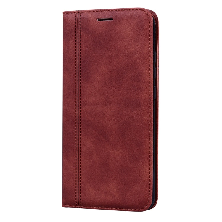 For Xiaomi Redmi Note 7 Frosted Business Magnetic Horizontal Flip PU Leather Case with Holder & Card Slot & Lanyard