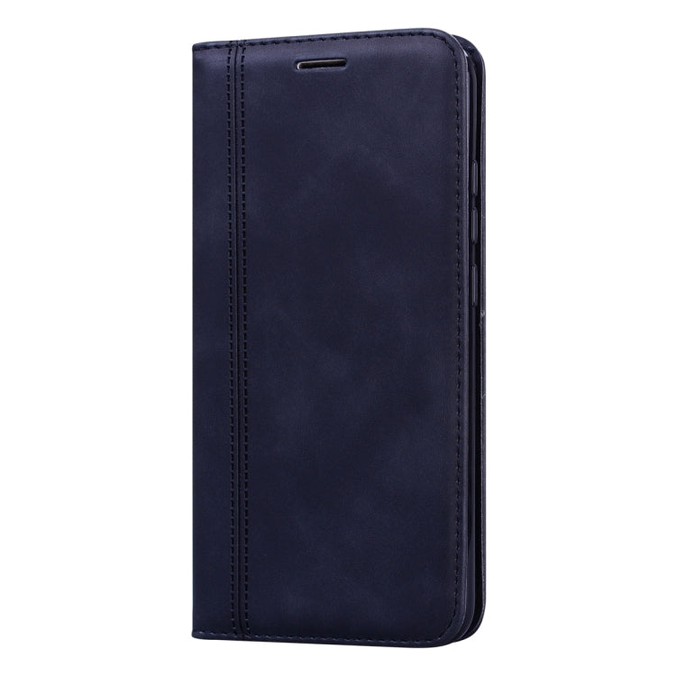 For Xiaomi Redmi Note 7 Frosted Business Magnetic Horizontal Flip PU Leather Case with Holder & Card Slot & Lanyard