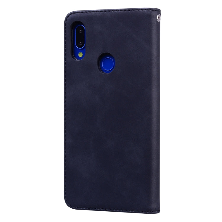 For Xiaomi Redmi Note 7 Frosted Business Magnetic Horizontal Flip PU Leather Case with Holder & Card Slot & Lanyard