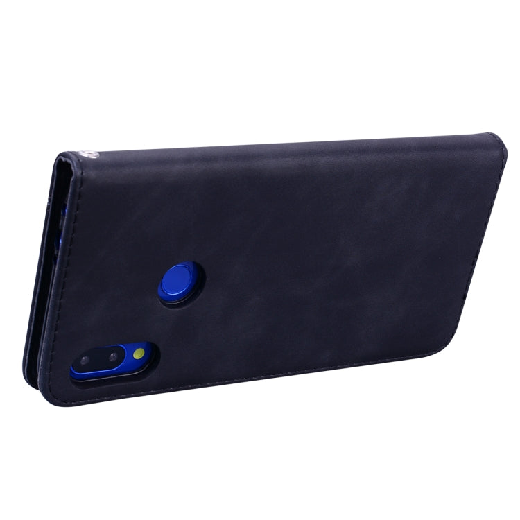For Xiaomi Redmi Note 7 Frosted Business Magnetic Horizontal Flip PU Leather Case with Holder & Card Slot & Lanyard