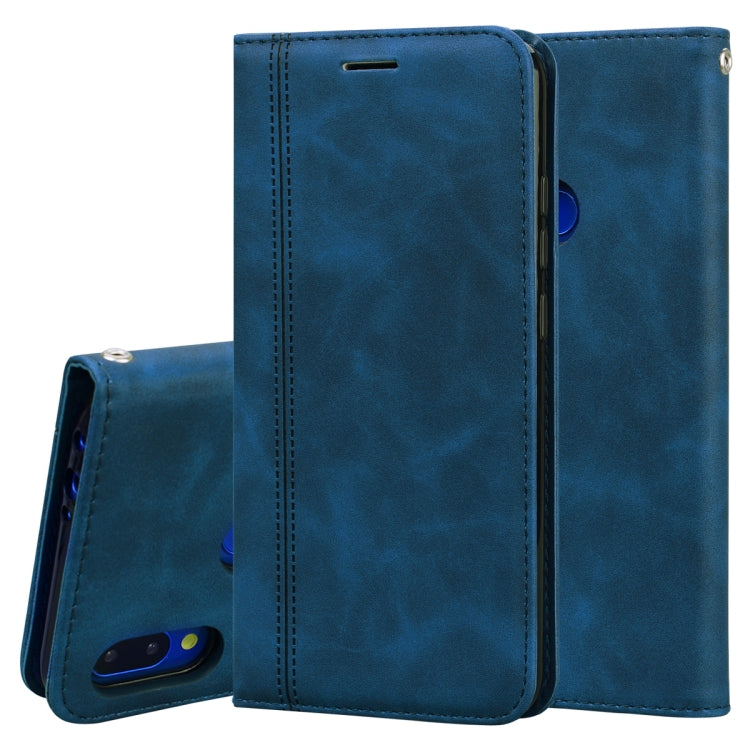 For Xiaomi Redmi Note 7 Frosted Business Magnetic Horizontal Flip PU Leather Case with Holder & Card Slot & Lanyard