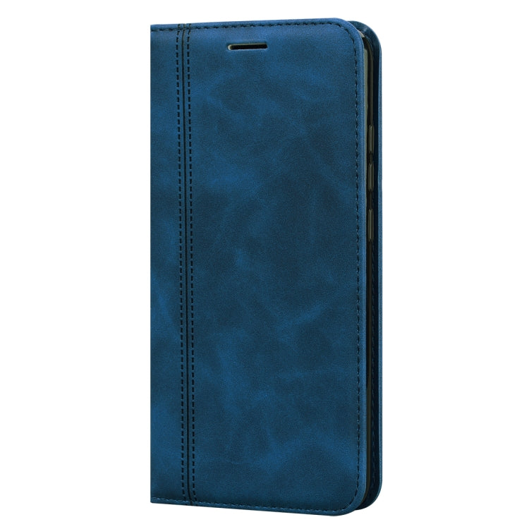 For Xiaomi Redmi Note 7 Frosted Business Magnetic Horizontal Flip PU Leather Case with Holder & Card Slot & Lanyard