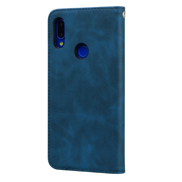 For Xiaomi Redmi Note 7 Frosted Business Magnetic Horizontal Flip PU Leather Case with Holder & Card Slot & Lanyard