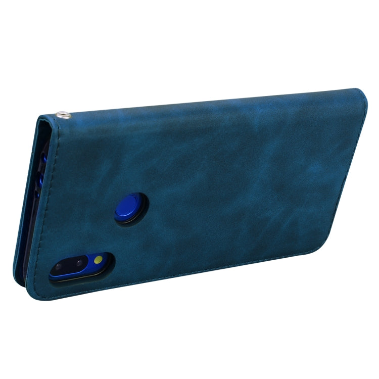 For Xiaomi Redmi Note 7 Frosted Business Magnetic Horizontal Flip PU Leather Case with Holder & Card Slot & Lanyard