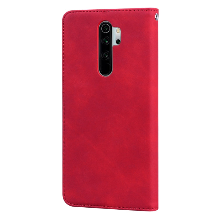 For Xiaomi Redmi Note 8 Pro Frosted Business Magnetic Horizontal Flip PU Leather Case with Holder & Card Slot & Lanyard