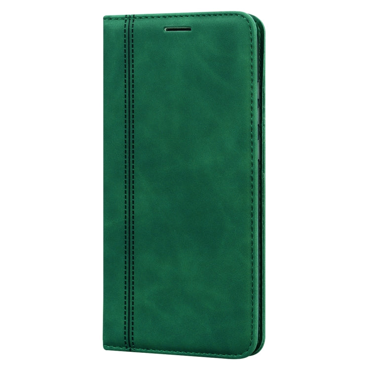 For Xiaomi Redmi Note 8 Pro Frosted Business Magnetic Horizontal Flip PU Leather Case with Holder & Card Slot & Lanyard