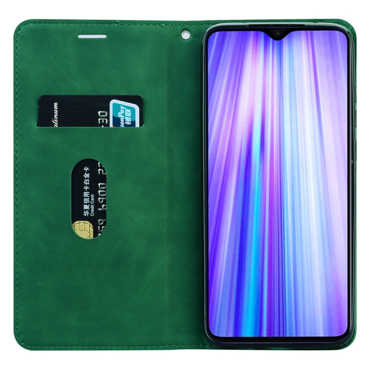 For Xiaomi Redmi Note 8 Pro Frosted Business Magnetic Horizontal Flip PU Leather Case with Holder & Card Slot & Lanyard