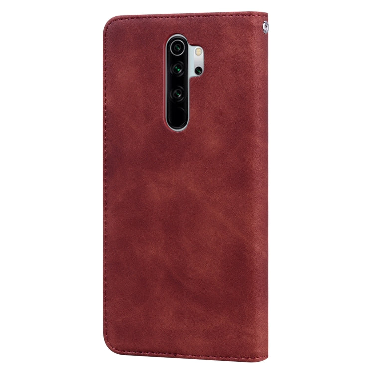 For Xiaomi Redmi Note 8 Pro Frosted Business Magnetic Horizontal Flip PU Leather Case with Holder & Card Slot & Lanyard