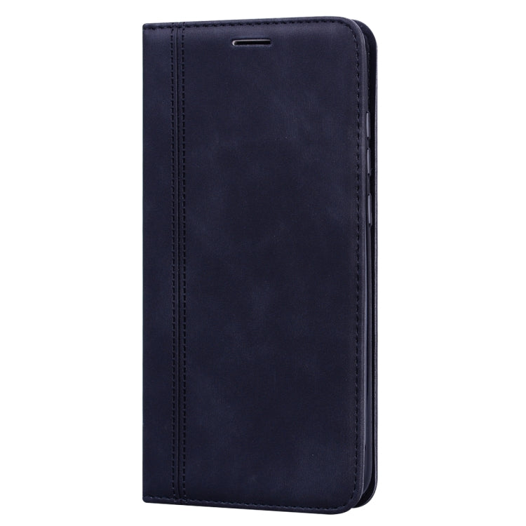 For Xiaomi Redmi Note 8 Pro Frosted Business Magnetic Horizontal Flip PU Leather Case with Holder & Card Slot & Lanyard