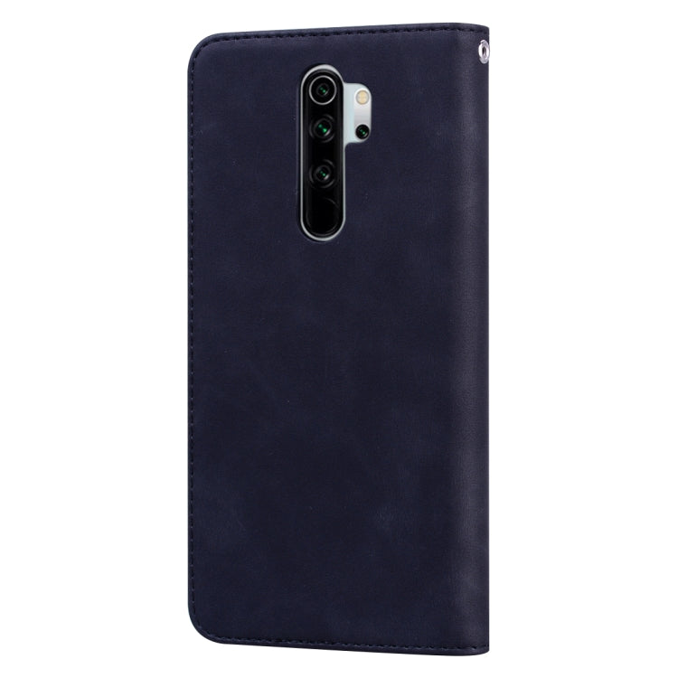 For Xiaomi Redmi Note 8 Pro Frosted Business Magnetic Horizontal Flip PU Leather Case with Holder & Card Slot & Lanyard