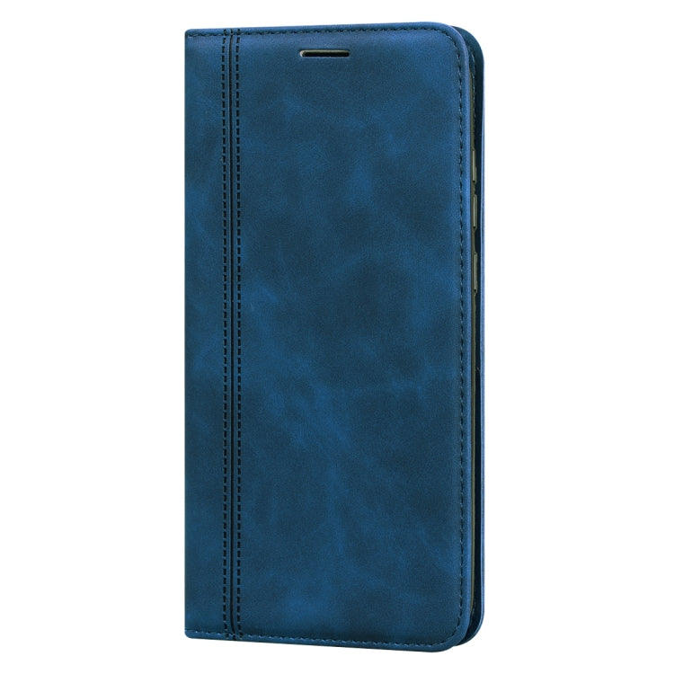 For Xiaomi Redmi Note 8 Pro Frosted Business Magnetic Horizontal Flip PU Leather Case with Holder & Card Slot & Lanyard