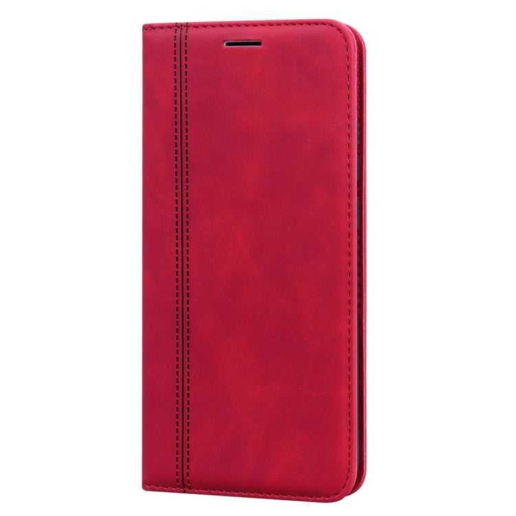 For Xiaomi Redmi Note 8 Frosted Business Magnetic Horizontal Flip PU Leather Case with Holder & Card Slot & Lanyard