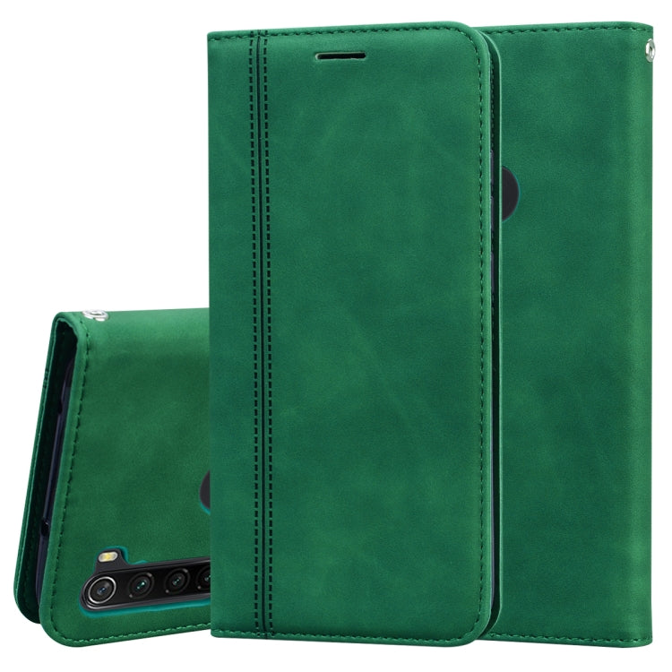 For Xiaomi Redmi Note 8 Frosted Business Magnetic Horizontal Flip PU Leather Case with Holder & Card Slot & Lanyard