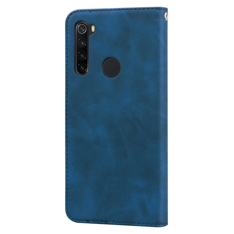 For Xiaomi Redmi Note 8 Frosted Business Magnetic Horizontal Flip PU Leather Case with Holder & Card Slot & Lanyard