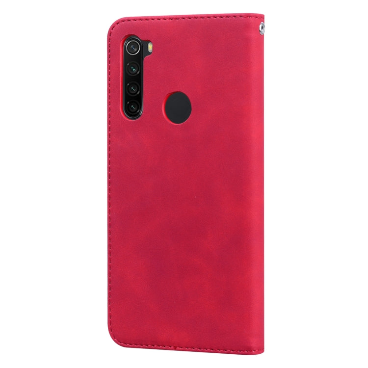 For Xiaomi Redmi Note 8T Frosted Business Magnetic Horizontal Flip PU Leather Case with Holder & Card Slot & Lanyard