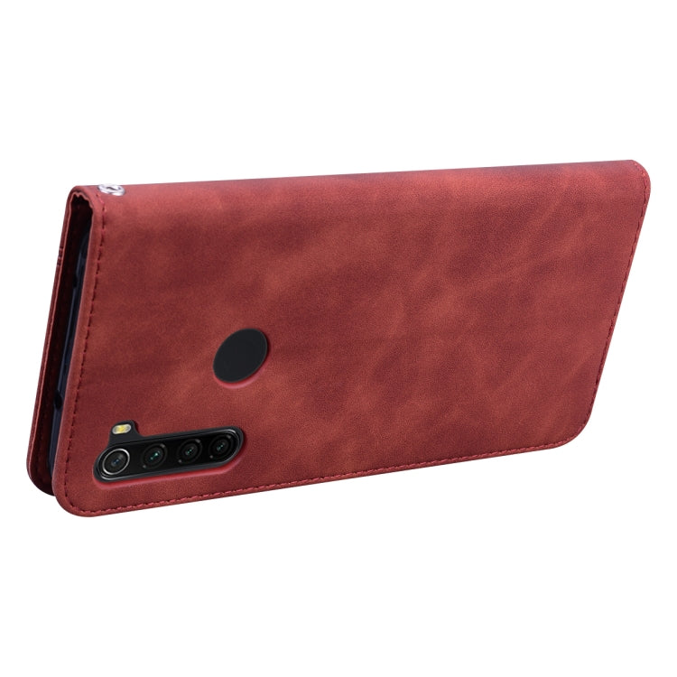 For Xiaomi Redmi Note 8T Frosted Business Magnetic Horizontal Flip PU Leather Case with Holder & Card Slot & Lanyard