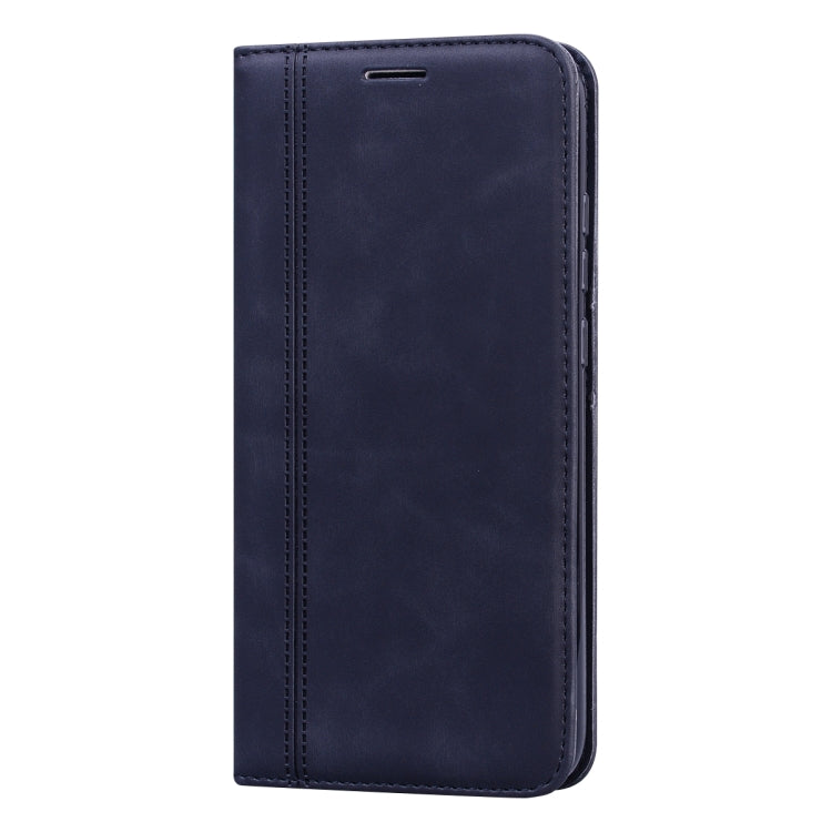 For Xiaomi Redmi Note 8T Frosted Business Magnetic Horizontal Flip PU Leather Case with Holder & Card Slot & Lanyard