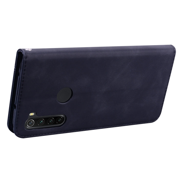 For Xiaomi Redmi Note 8T Frosted Business Magnetic Horizontal Flip PU Leather Case with Holder & Card Slot & Lanyard