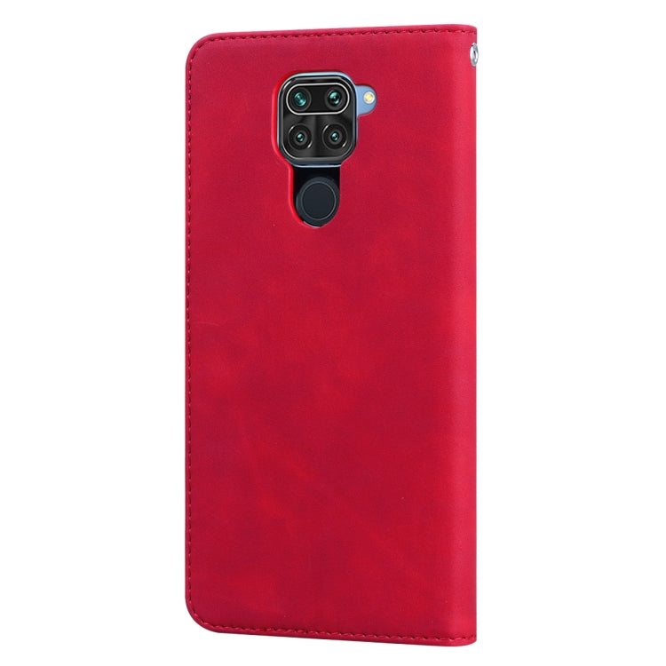 For Xiaomi Redmi Note 9 / Redmi 10X 4G Frosted Business Magnetic Horizontal Flip PU Leather Case with Holder & Card Slot & Lanyard