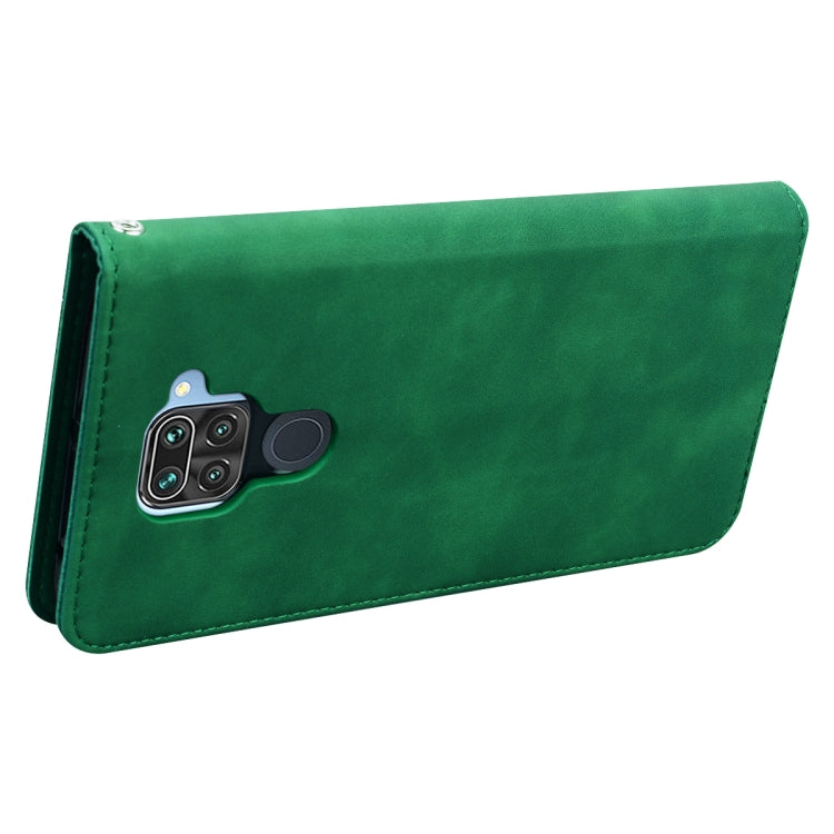 For Xiaomi Redmi Note 9 / Redmi 10X 4G Frosted Business Magnetic Horizontal Flip PU Leather Case with Holder & Card Slot & Lanyard