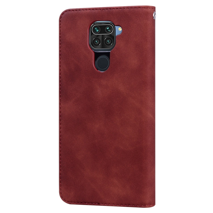 For Xiaomi Redmi Note 9 / Redmi 10X 4G Frosted Business Magnetic Horizontal Flip PU Leather Case with Holder & Card Slot & Lanyard