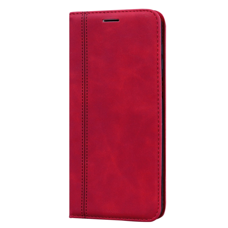 For Xiaomi Redmi Note 9S Frosted Business Magnetic Horizontal Flip PU Leather Case with Holder & Card Slot & Lanyard