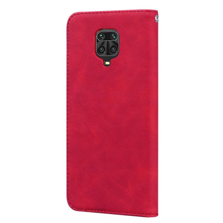 For Xiaomi Redmi Note 9S Frosted Business Magnetic Horizontal Flip PU Leather Case with Holder & Card Slot & Lanyard
