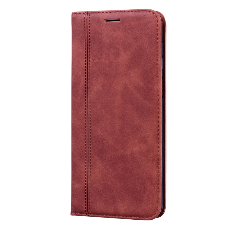 For Xiaomi Redmi Note 9S Frosted Business Magnetic Horizontal Flip PU Leather Case with Holder & Card Slot & Lanyard