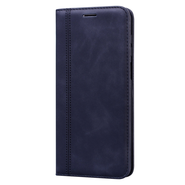 For Xiaomi Redmi Note 9S Frosted Business Magnetic Horizontal Flip PU Leather Case with Holder & Card Slot & Lanyard