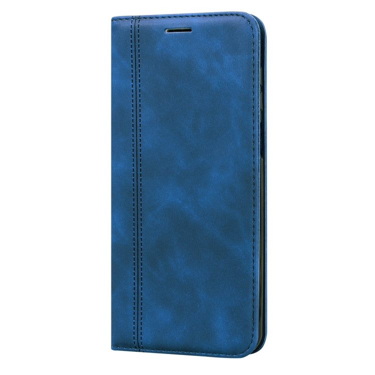 For Xiaomi Redmi Note 9S Frosted Business Magnetic Horizontal Flip PU Leather Case with Holder & Card Slot & Lanyard