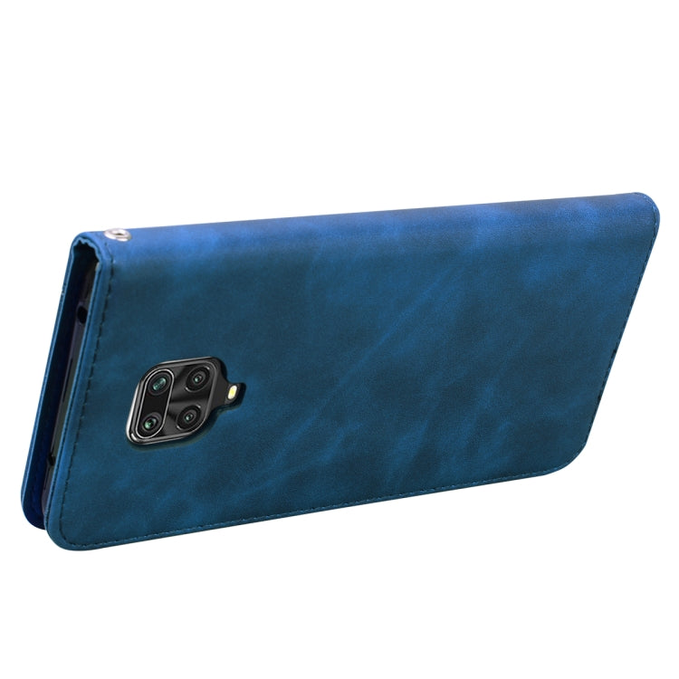 For Xiaomi Redmi Note 9S Frosted Business Magnetic Horizontal Flip PU Leather Case with Holder & Card Slot & Lanyard