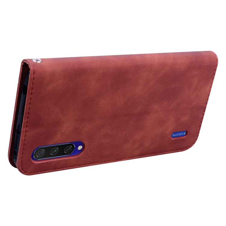 For Xiaomi Mi CC9e Frosted Business Magnetic Horizontal Flip PU Leather Case with Holder & Card Slot & Lanyard