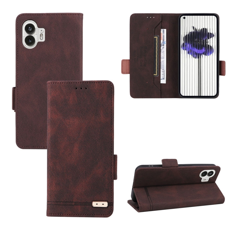 For Nothing Phone 2 Magnetic Clasp Leather Phone Case