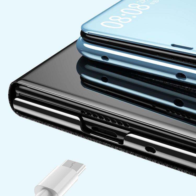 For Honor Magic V2 Electroplated Mirror Protective Phone Case with Holder