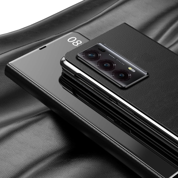 For Honor Magic V2 Electroplated Mirror Protective Phone Case with Holder