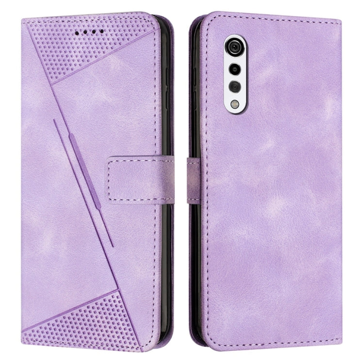 For LG Velvet / G9 Dream Triangle Leather Phone Case with Lanyard