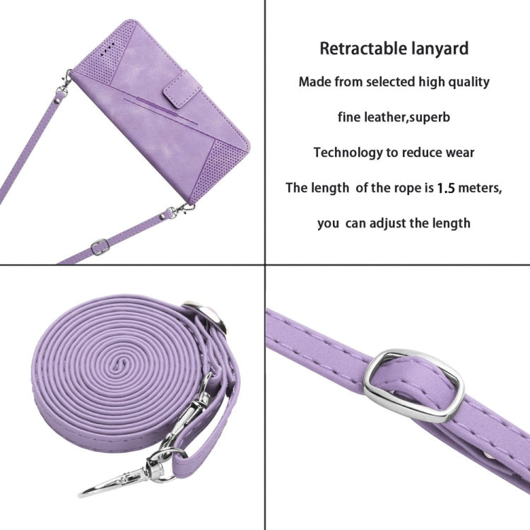 For LG Velvet / G9 Dream Triangle Leather Phone Case with Lanyard