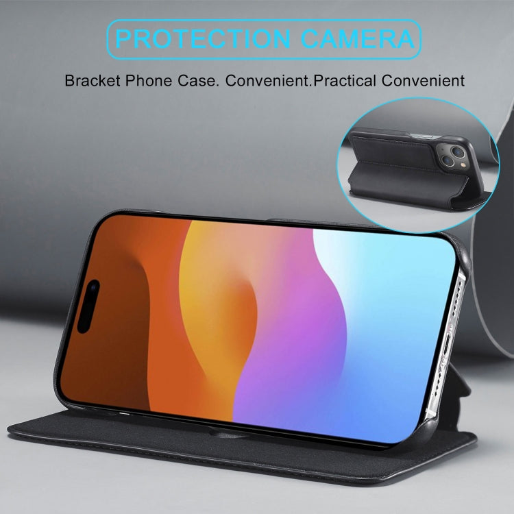 LC.IMEEKE Hon Ancient Series Flip Leather Phone Case For iPhone 15